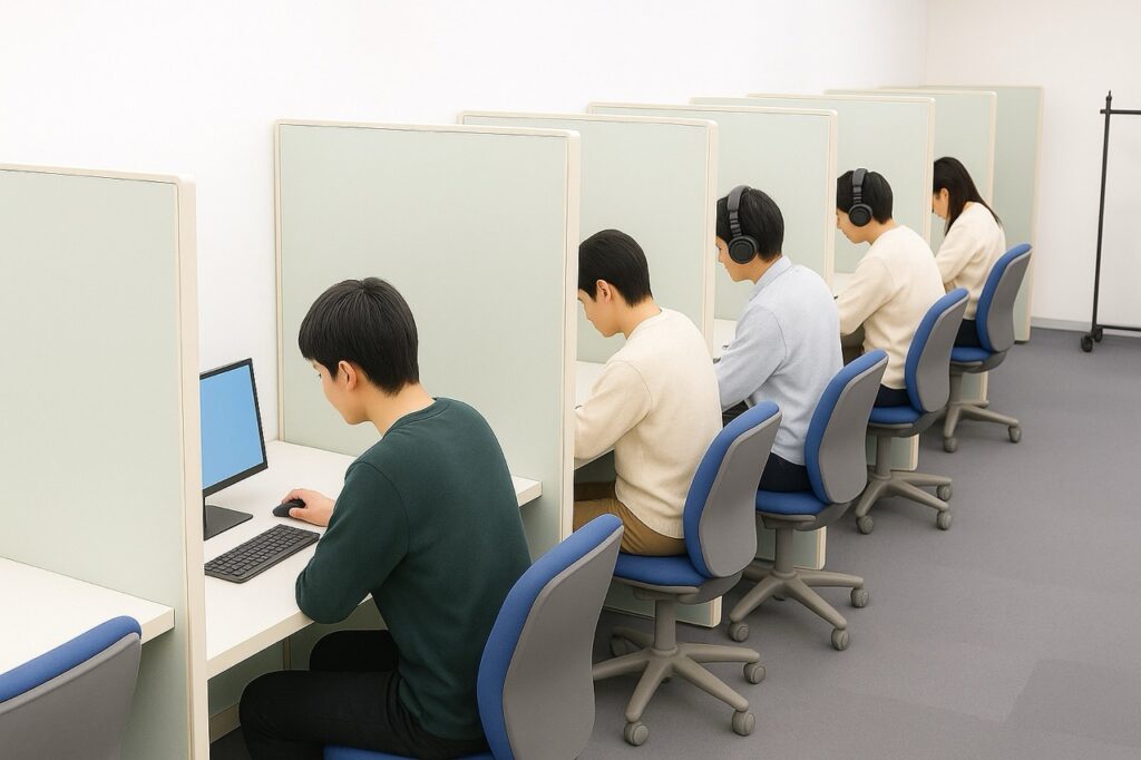 漢字検定試験CBT試験試験室の様子（イメージ）